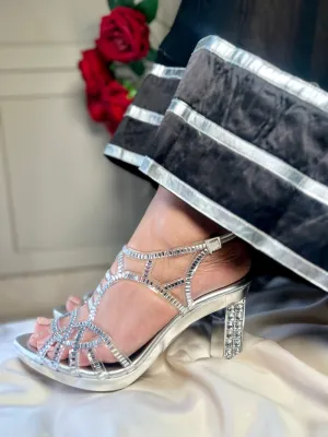 Crystal Mirage Silver Heels