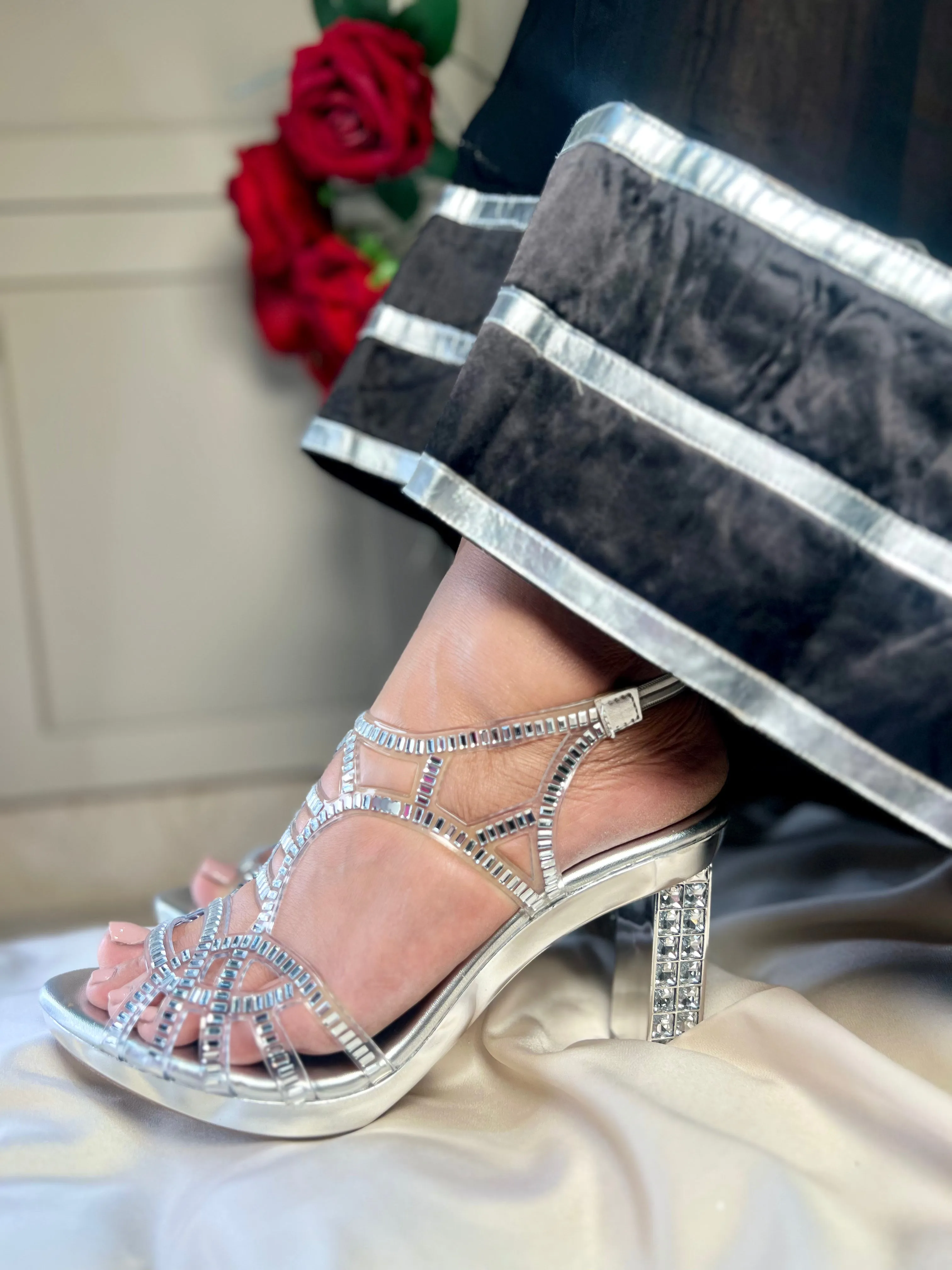 Crystal Mirage Silver Heels