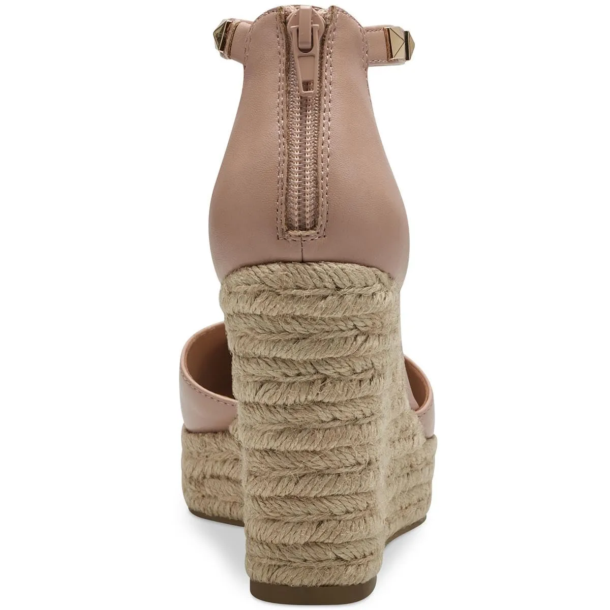 Cufflinks Inc. Women's Masin Studded Ankle Wedge Heels Medium - Blush Smooth, 10