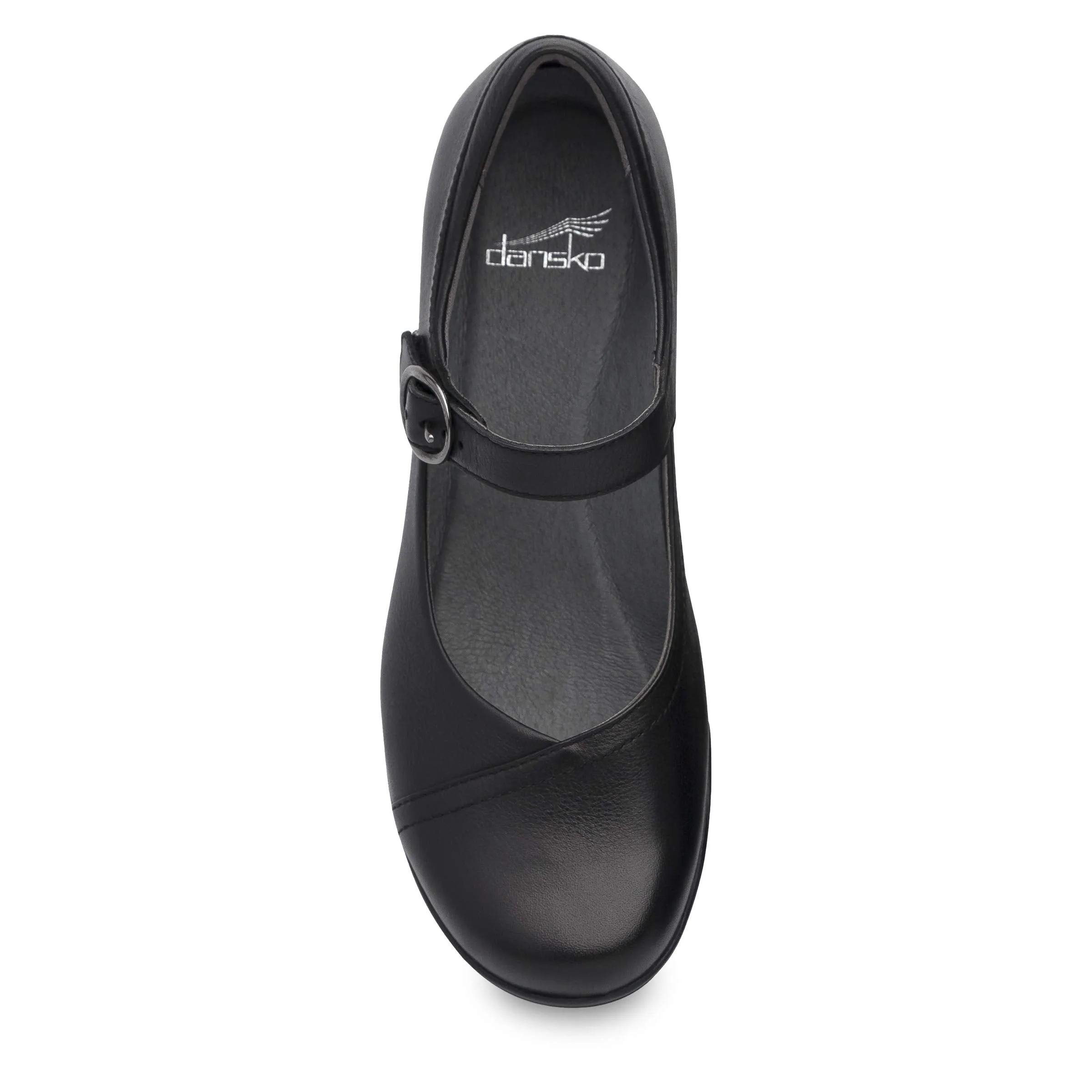 Dansko Fawna Mary Jane for Women - Cute, Comfortable Shoes with Arch Support - Versatile Casual to Dressy Footwear with Buckle Strap - Lightweight Rubber Outsole Black Milled Nappa 8.5-9 M US
