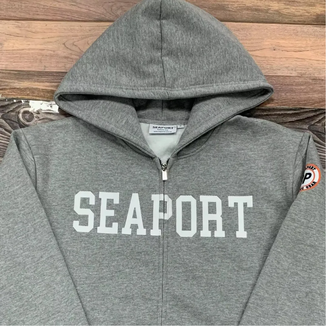 Dark Gray Lightweight Full-zip Hoodie