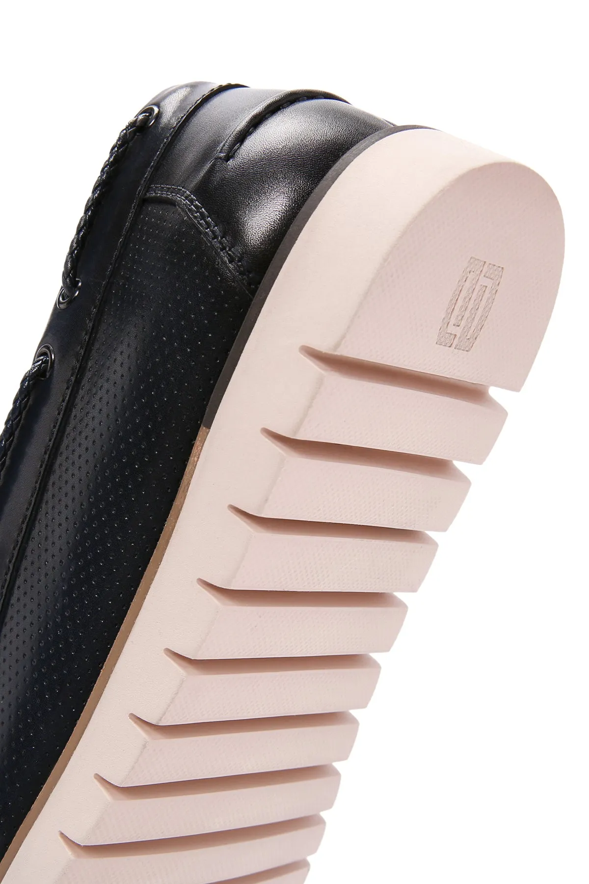 Derimod Fly Erkek Lacivert Deri Casual Loafer