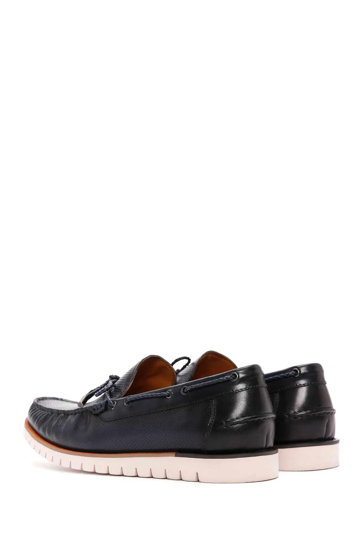 Derimod Fly Erkek Lacivert Deri Casual Loafer