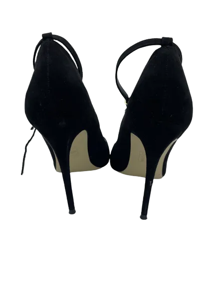 Dynamite Black Ankle Strap Heels