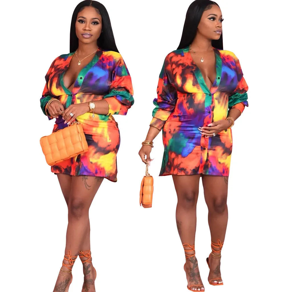 Effortlessly Stylish Casual Printed Shirt Dress for Everyday Chic