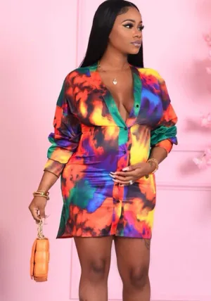 Effortlessly Stylish Casual Printed Shirt Dress for Everyday Chic
