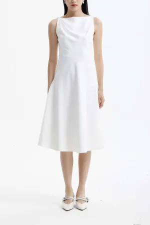 ELEGANT BOAT NECK DRESS