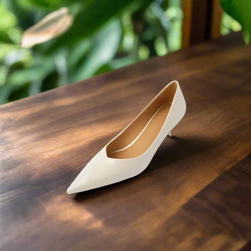 Elegant Patent Sheepskin Heels