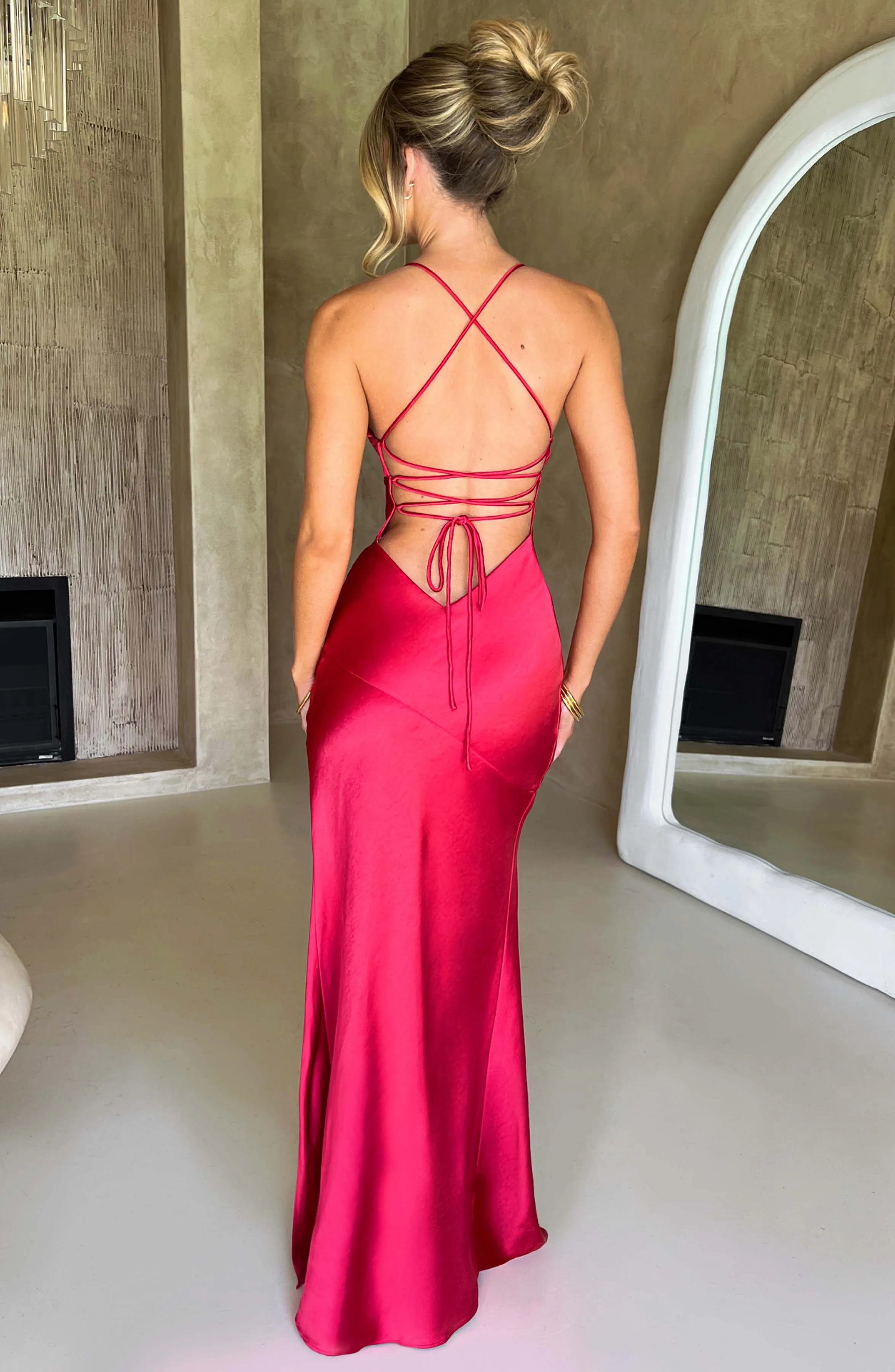 Elena Maxi Dress - Red