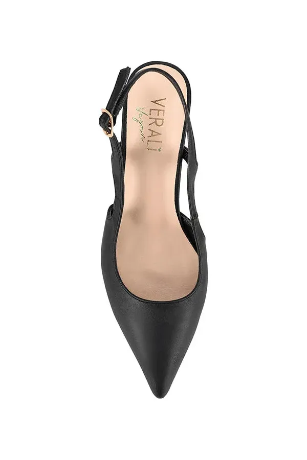 Elton Slingback Block Heel Black