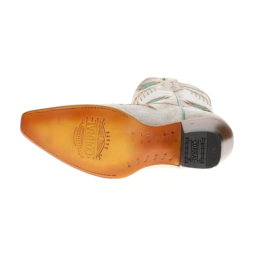 Embroidered Southwest Snip Toe Pull On Cowboy Boots
