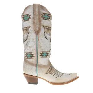 Embroidered Southwest Snip Toe Pull On Cowboy Boots