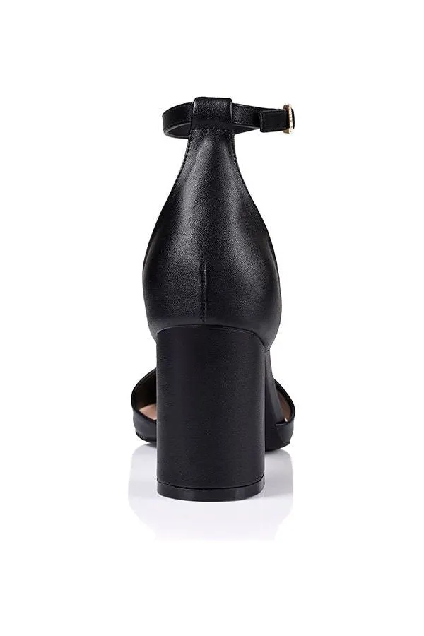Enzo Heels Black Smooth