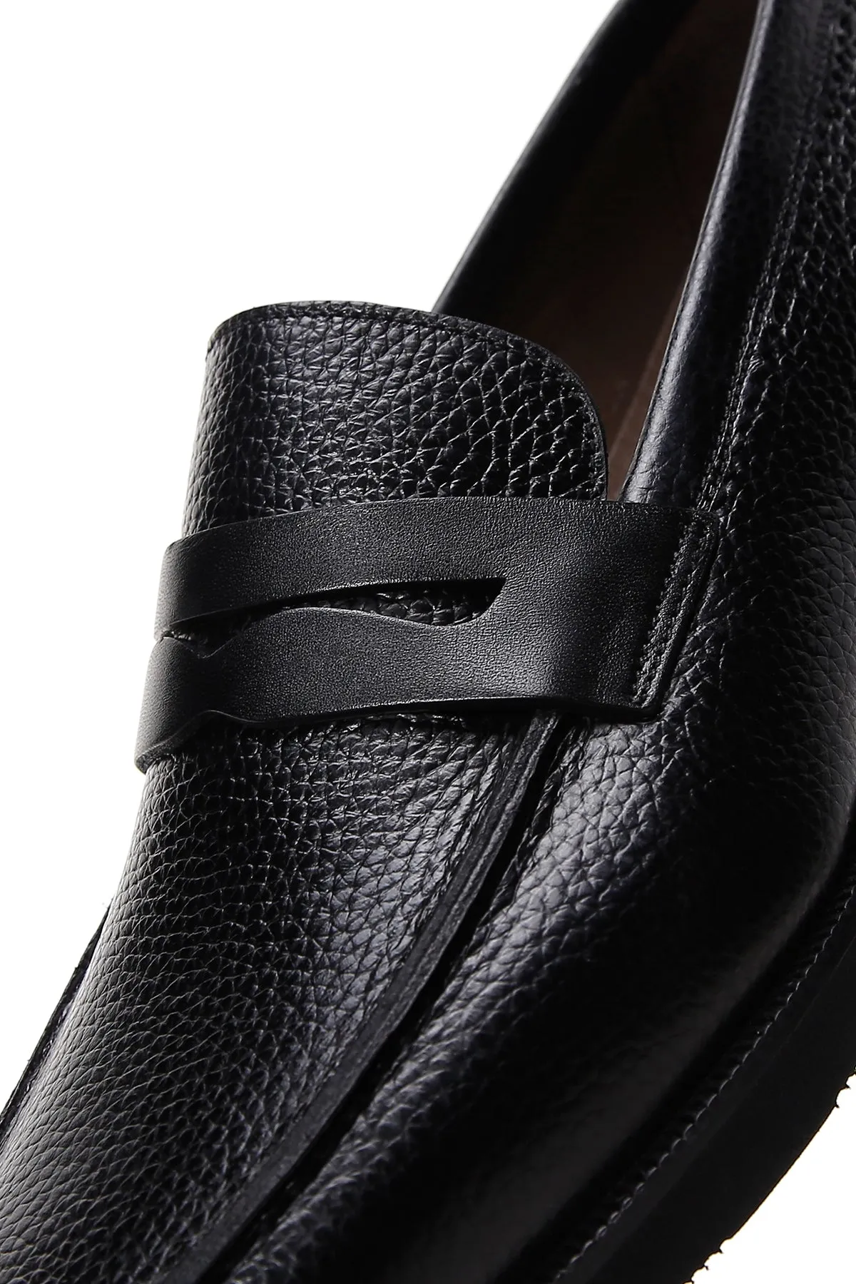Erkek Siyah Deri Casual Loafer