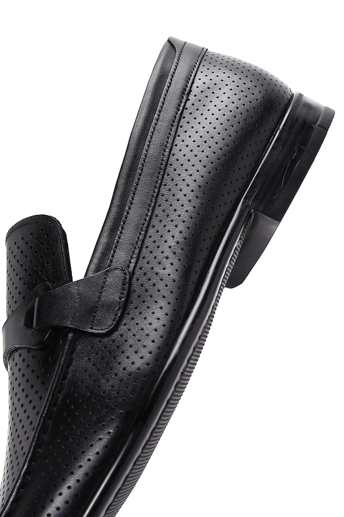 Erkek Siyah Deri Casual Loafer