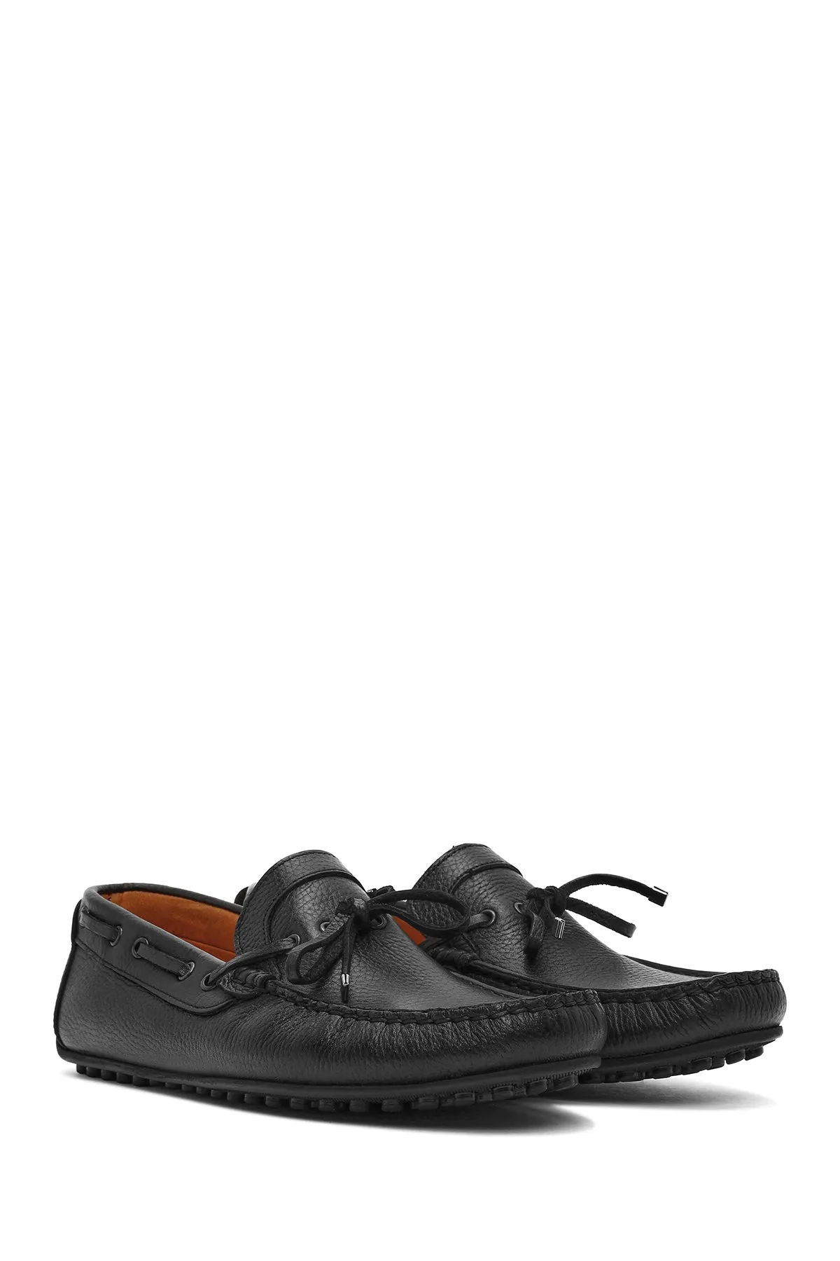 Erkek Siyah Deri Casual Loafer