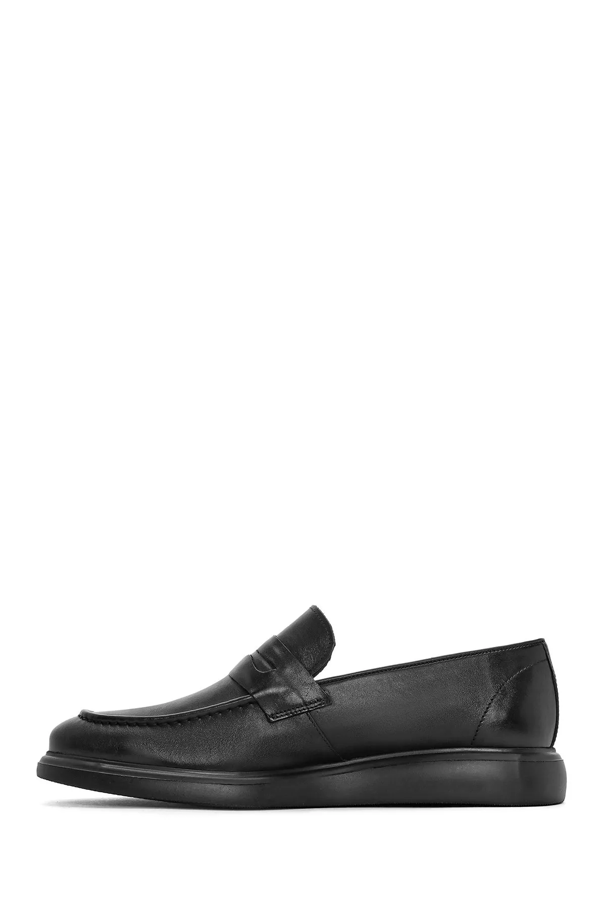 Erkek Siyah Deri Casual Loafer