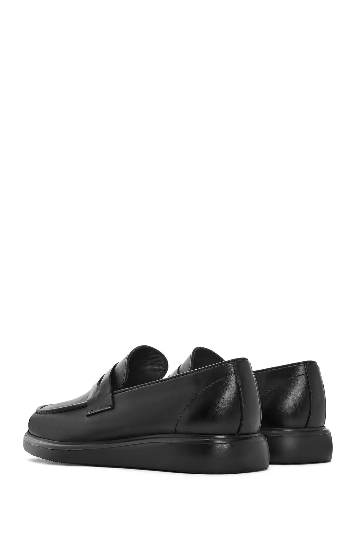 Erkek Siyah Deri Casual Loafer