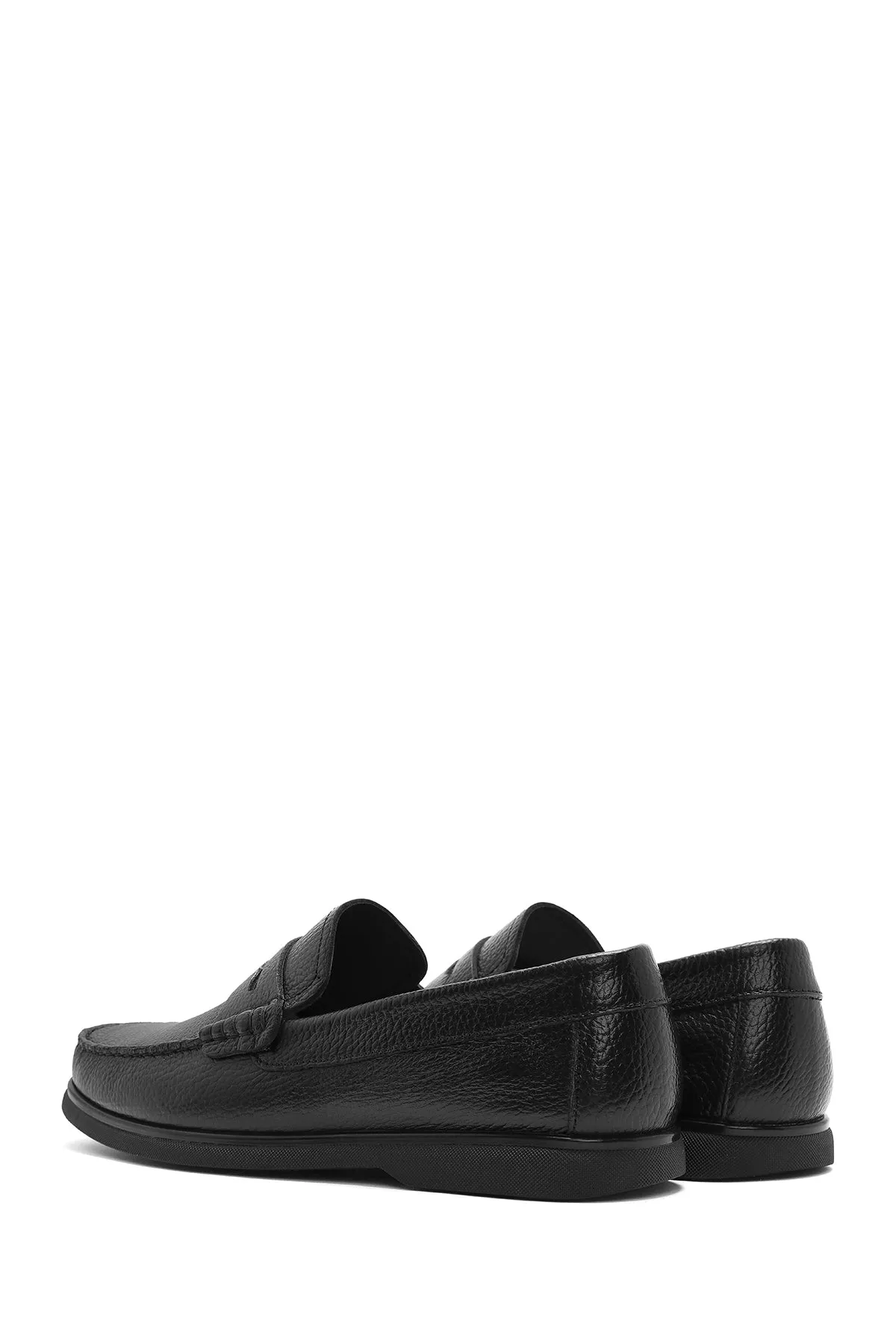 Erkek Siyah Deri Casual Loafer