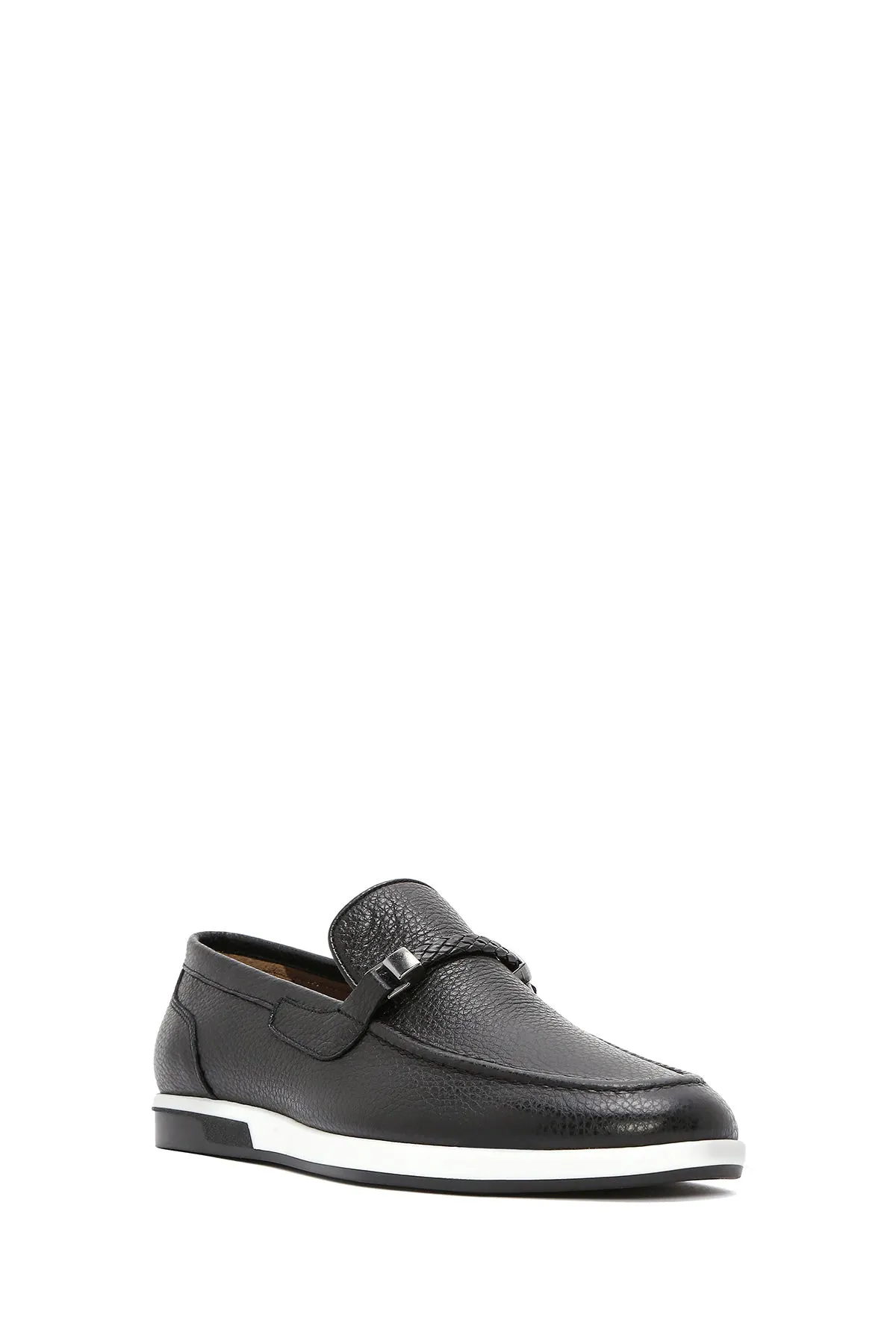 Erkek Siyah Deri Casual Loafer