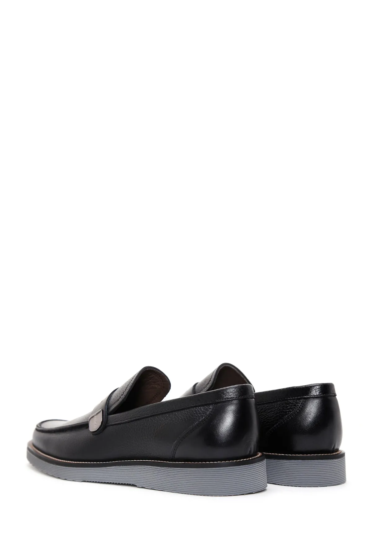Erkek Siyah Deri Casual Loafer