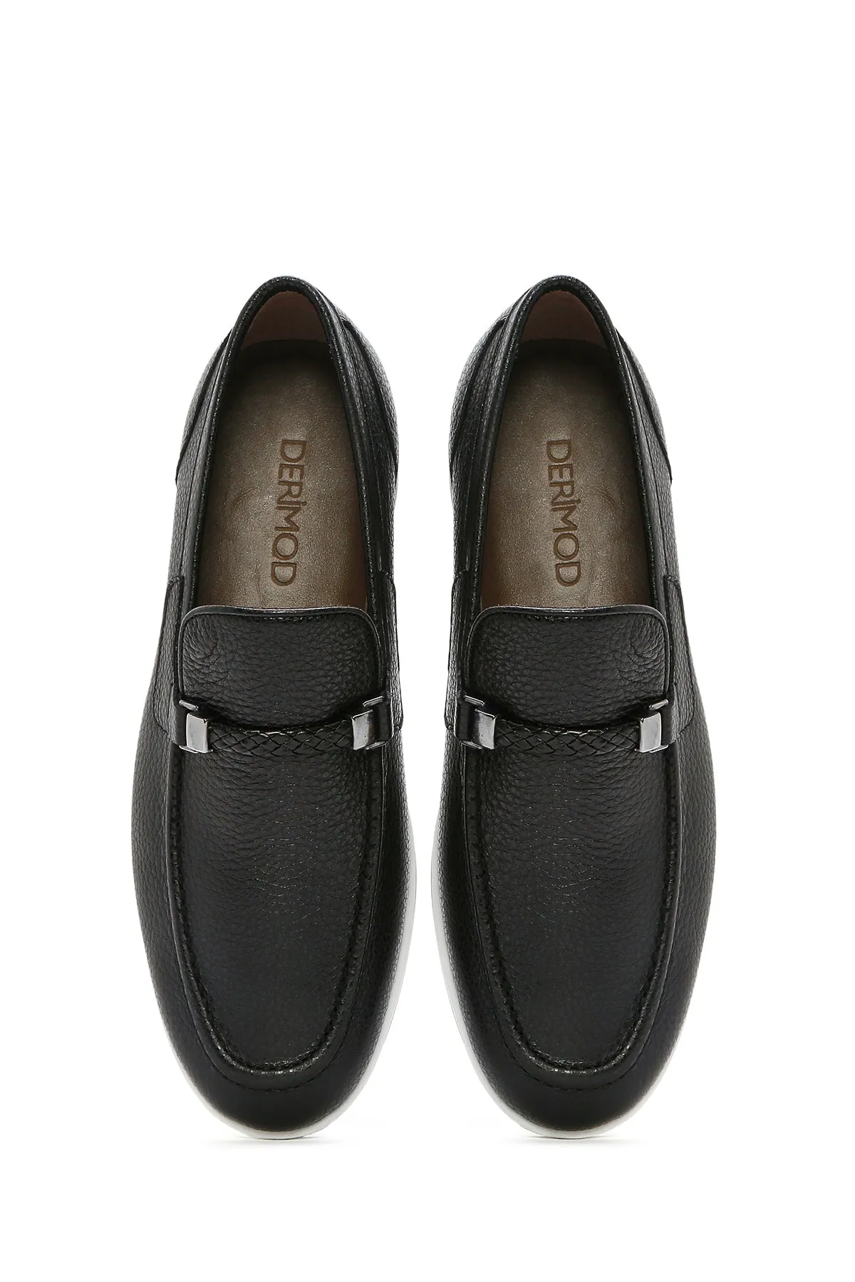 Erkek Siyah Deri Casual Loafer