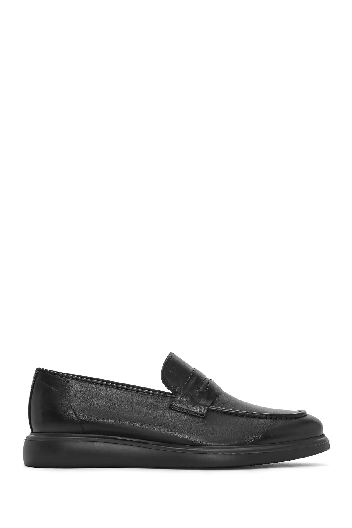 Erkek Siyah Deri Casual Loafer