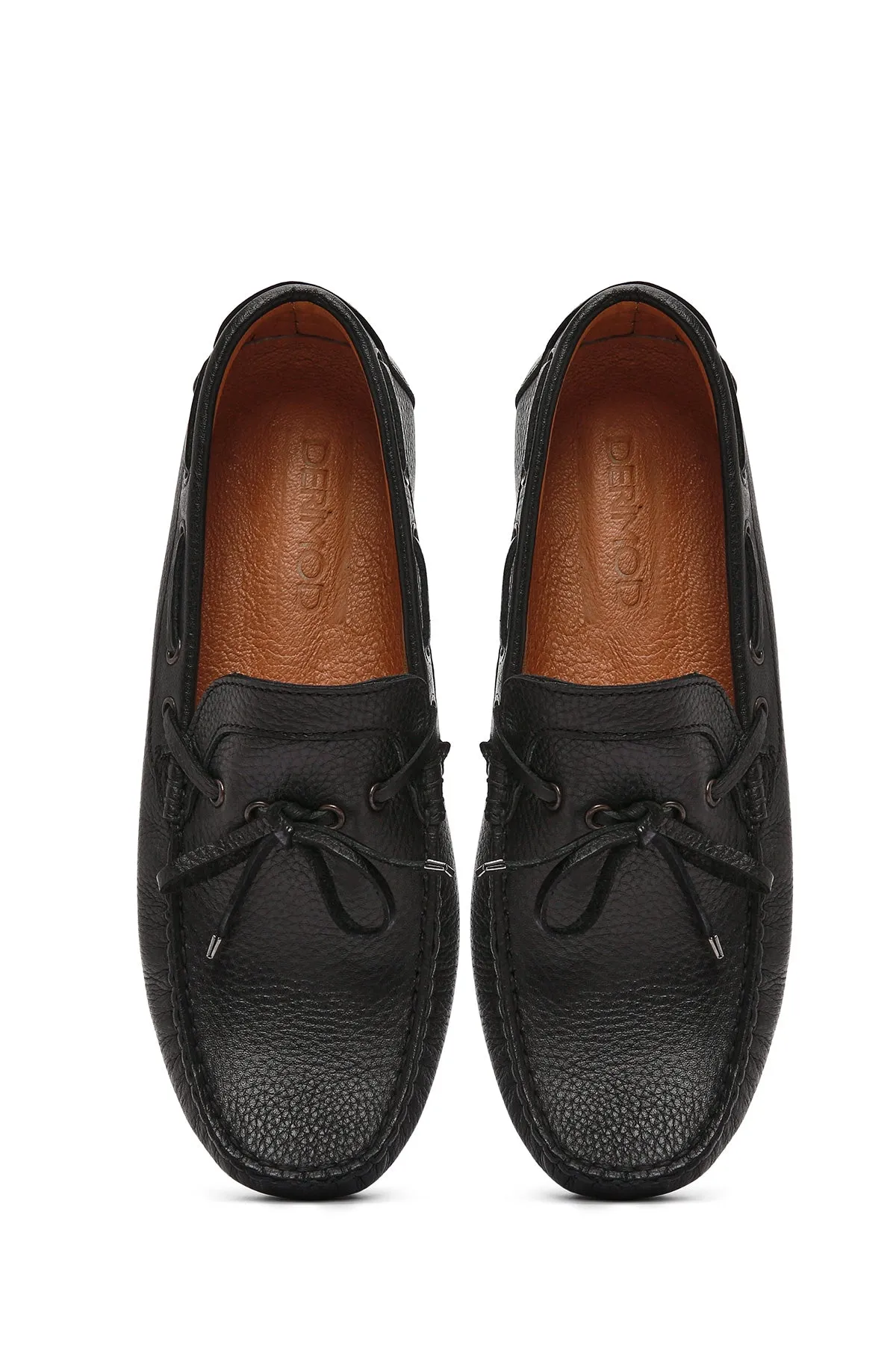 Erkek Siyah Deri Casual Loafer