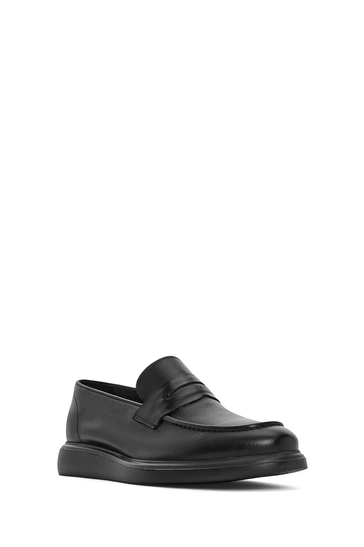 Erkek Siyah Deri Casual Loafer