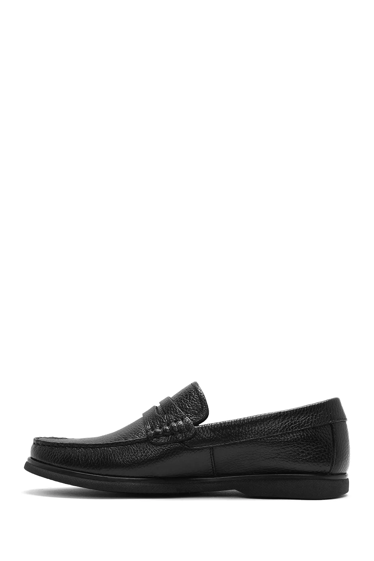 Erkek Siyah Deri Casual Loafer