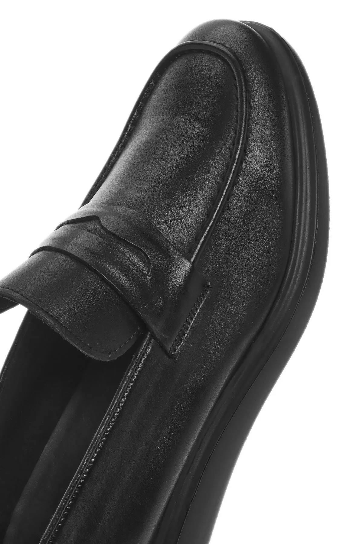 Erkek Siyah Deri Casual Loafer