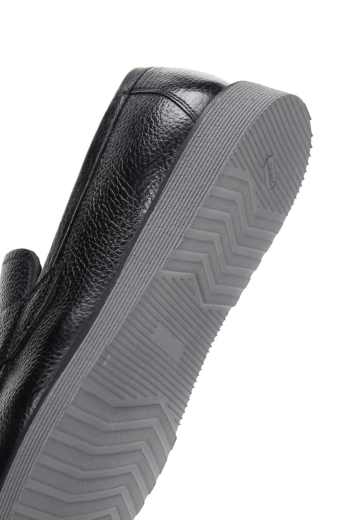 Erkek Siyah Deri Casual Loafer