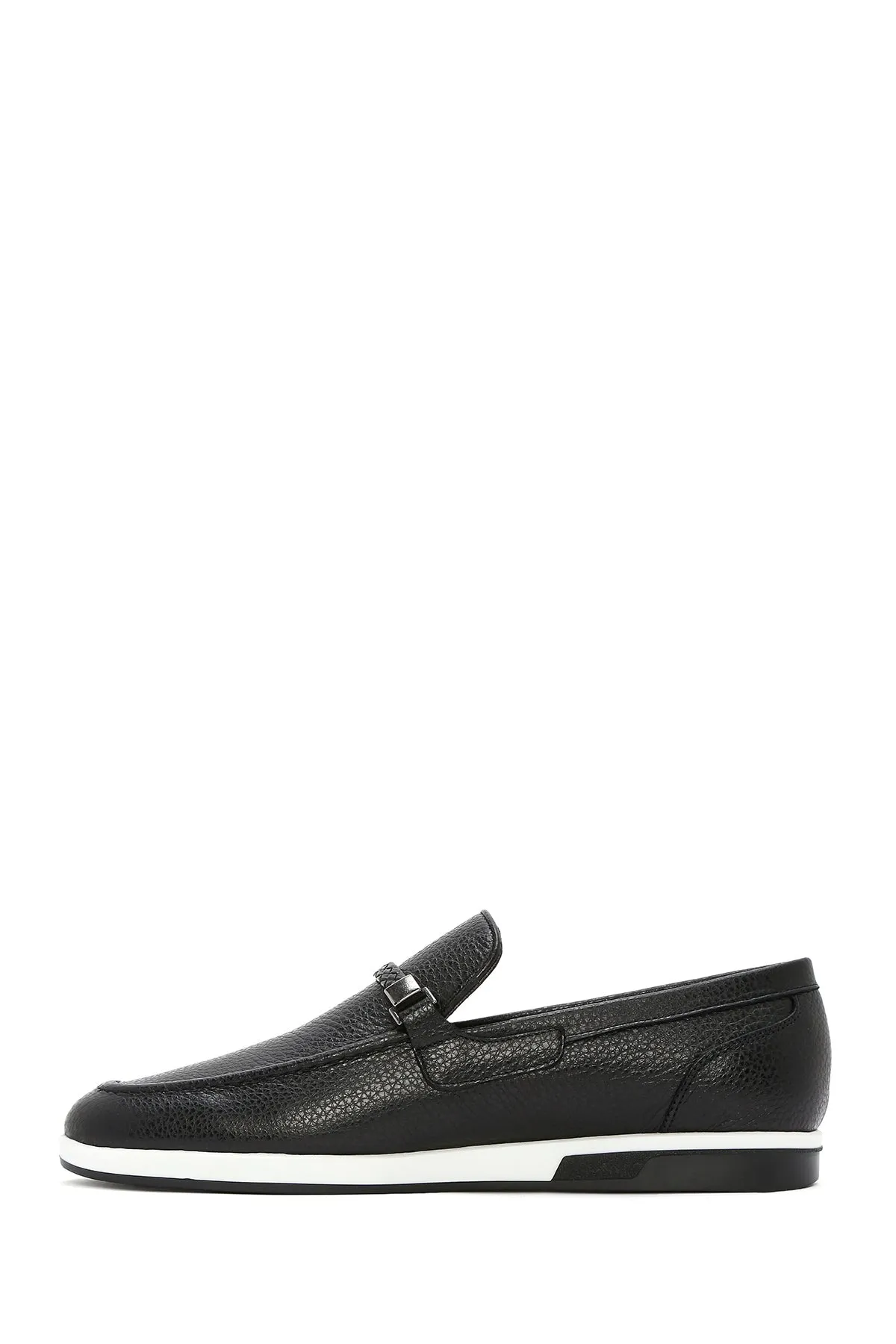 Erkek Siyah Deri Casual Loafer
