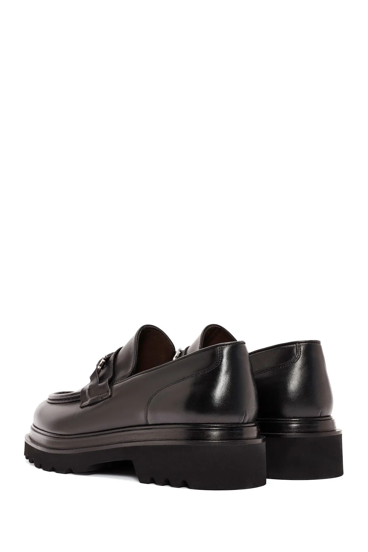 Erkek Siyah Deri Casual Loafer