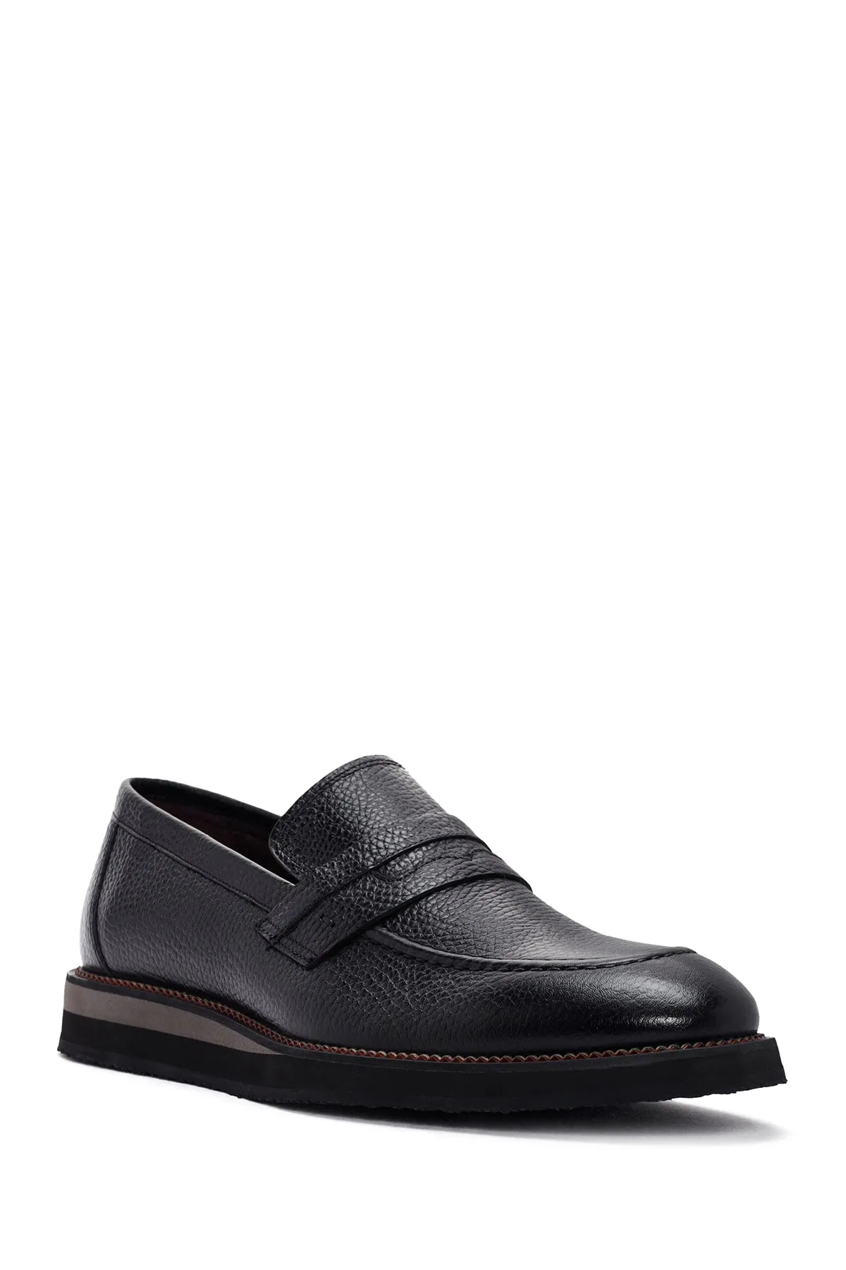 Erkek Siyah Deri Casual Loafer