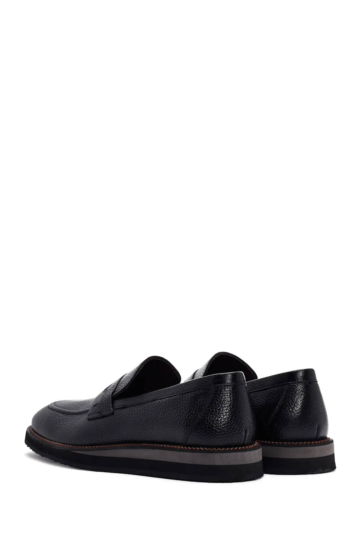 Erkek Siyah Deri Casual Loafer