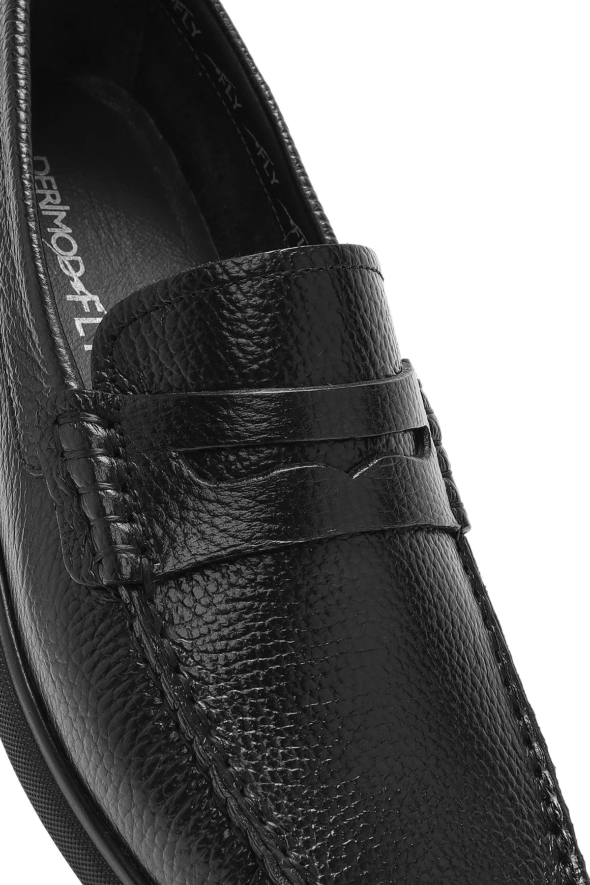 Erkek Siyah Deri Casual Loafer