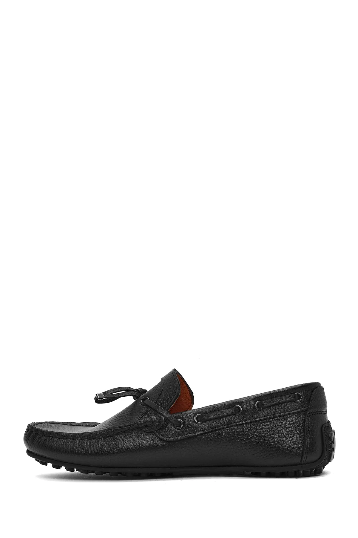 Erkek Siyah Deri Casual Loafer
