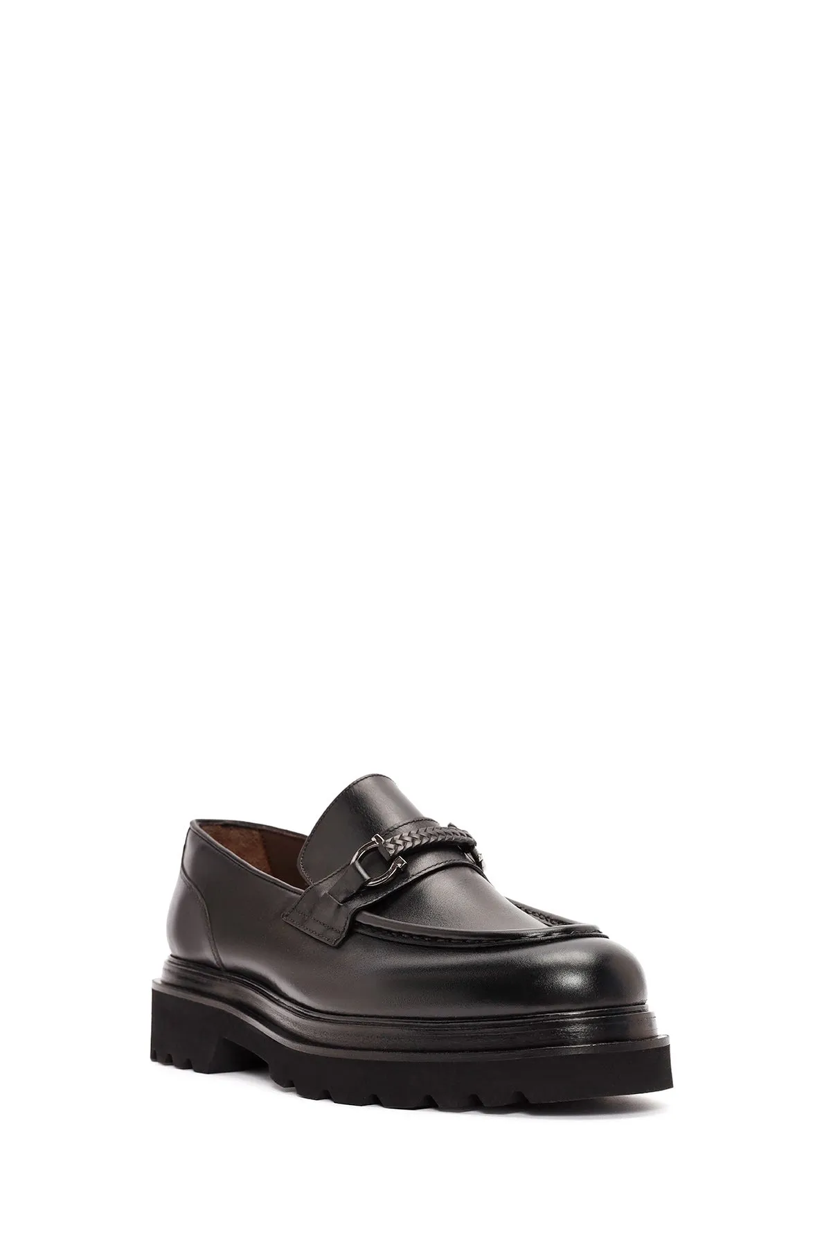 Erkek Siyah Deri Casual Loafer
