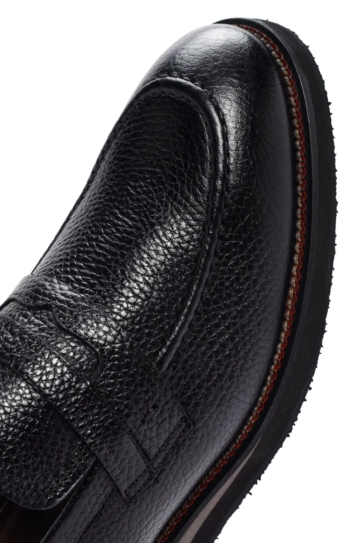 Erkek Siyah Deri Casual Loafer