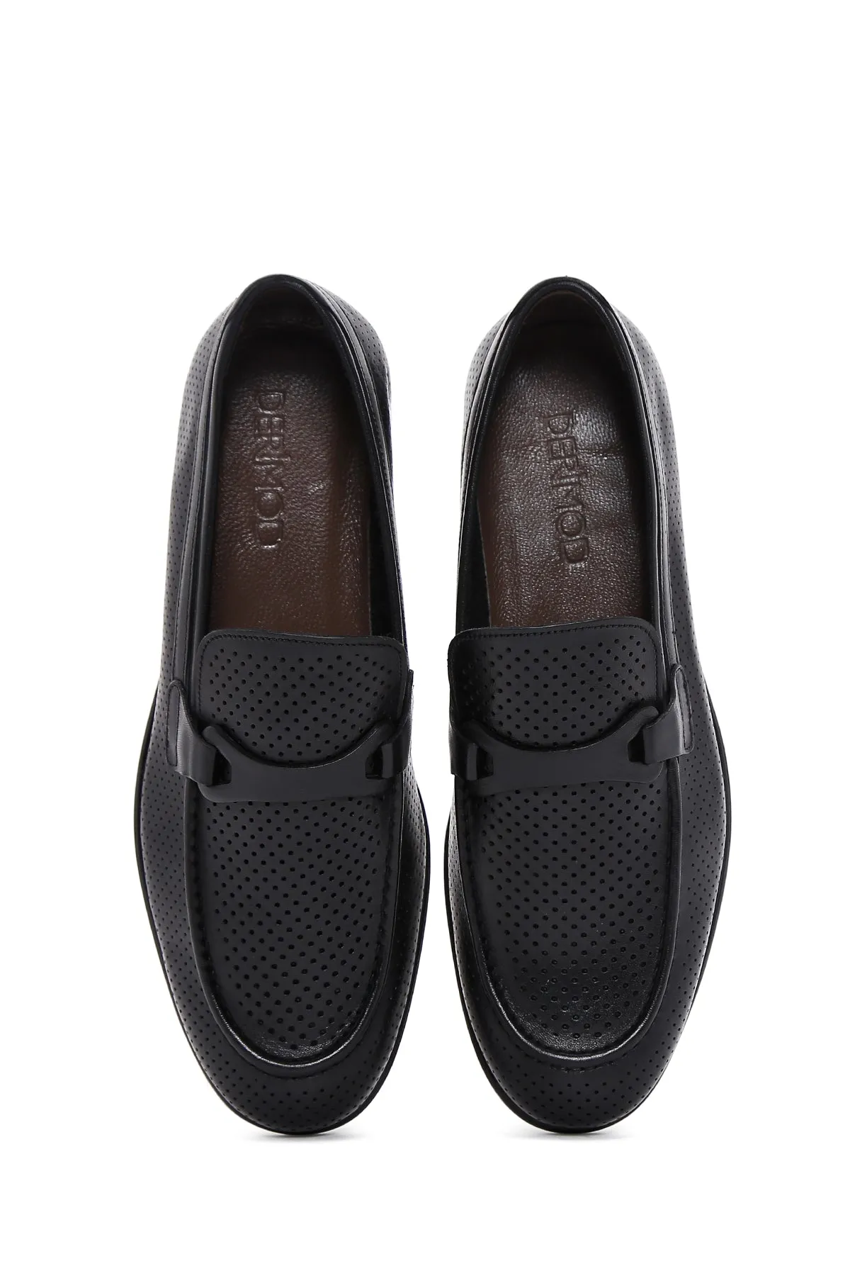 Erkek Siyah Deri Casual Loafer