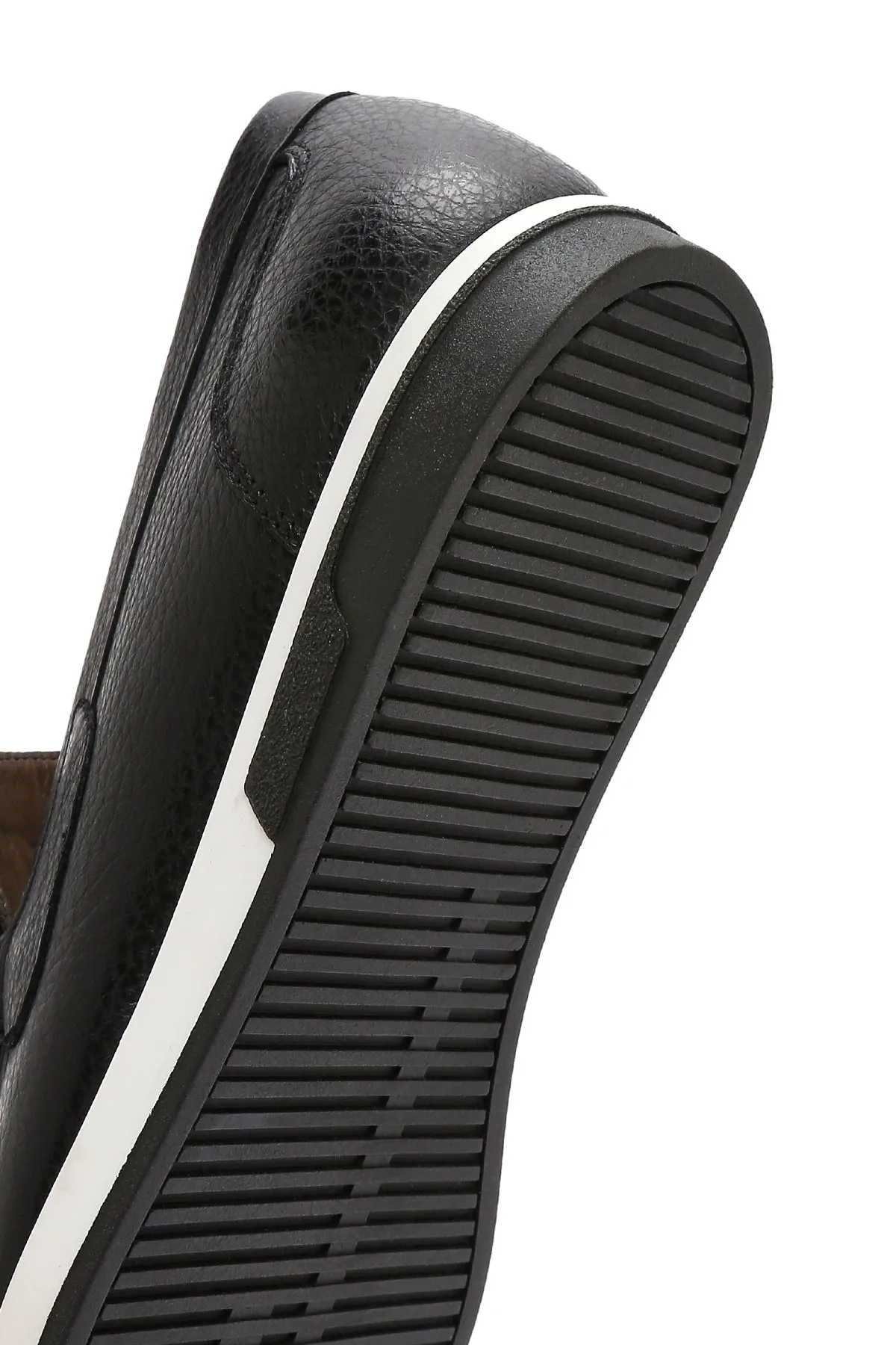 Erkek Siyah Deri Casual Loafer