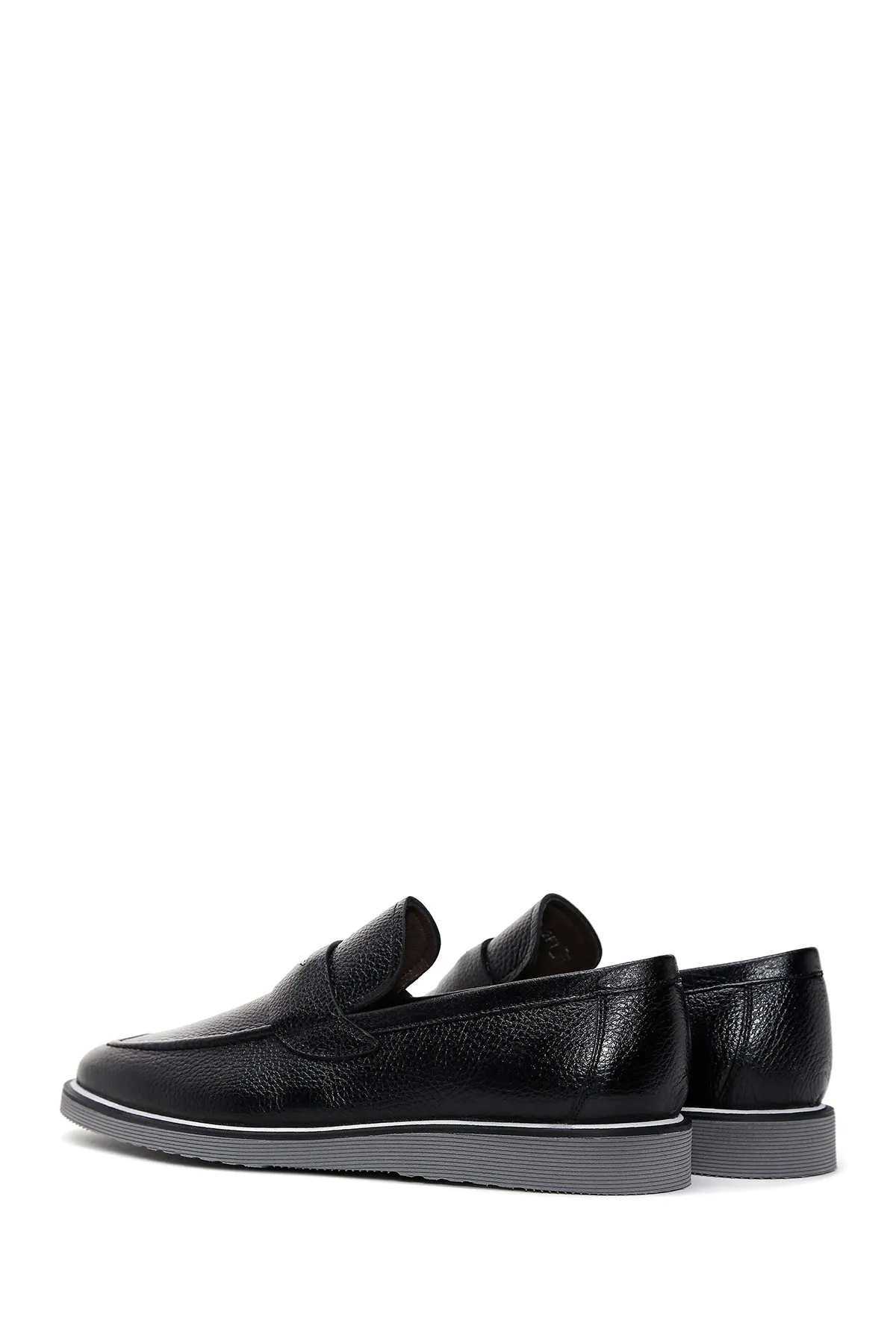 Erkek Siyah Deri Casual Loafer