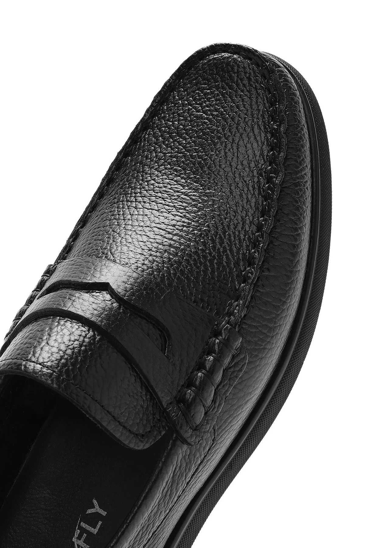 Erkek Siyah Deri Casual Loafer