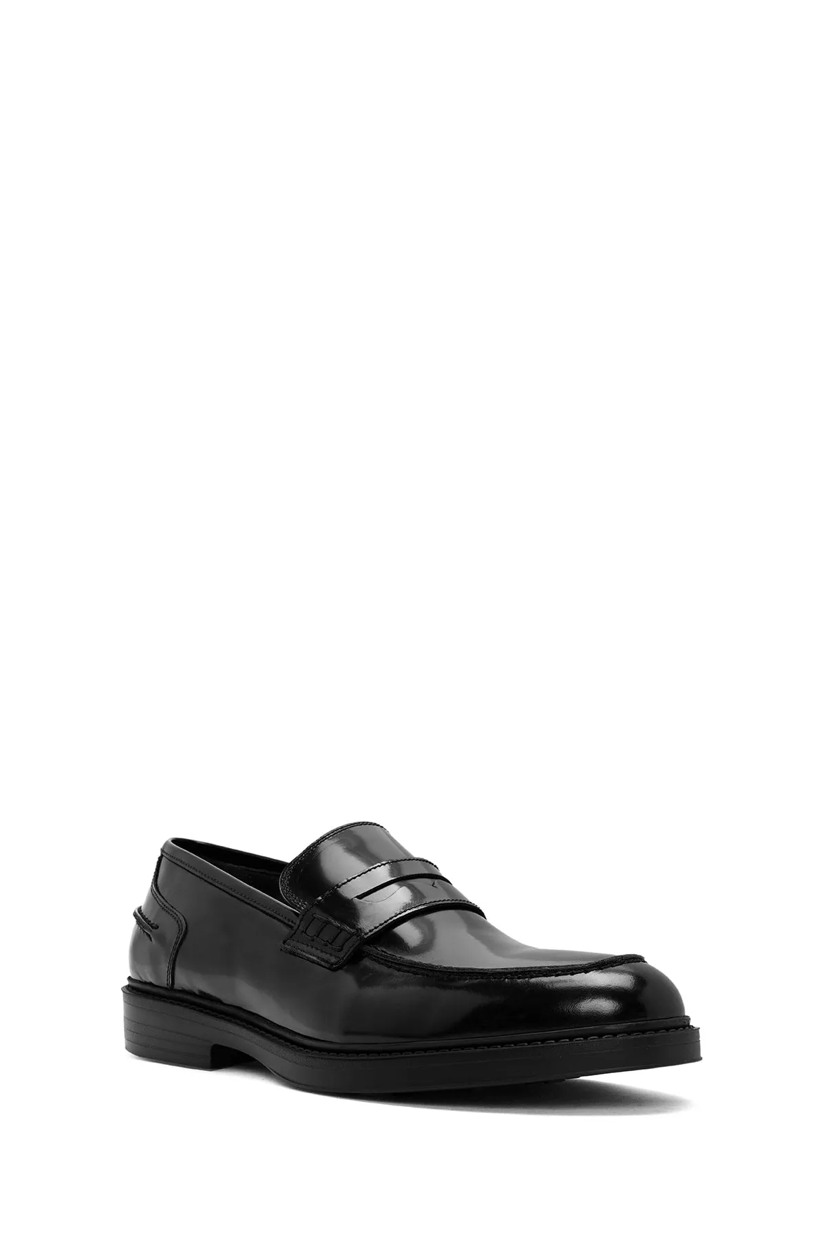 Erkek Siyah Deri Klasik Loafer