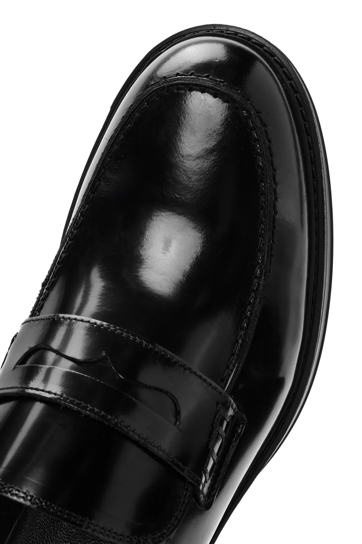 Erkek Siyah Deri Klasik Loafer