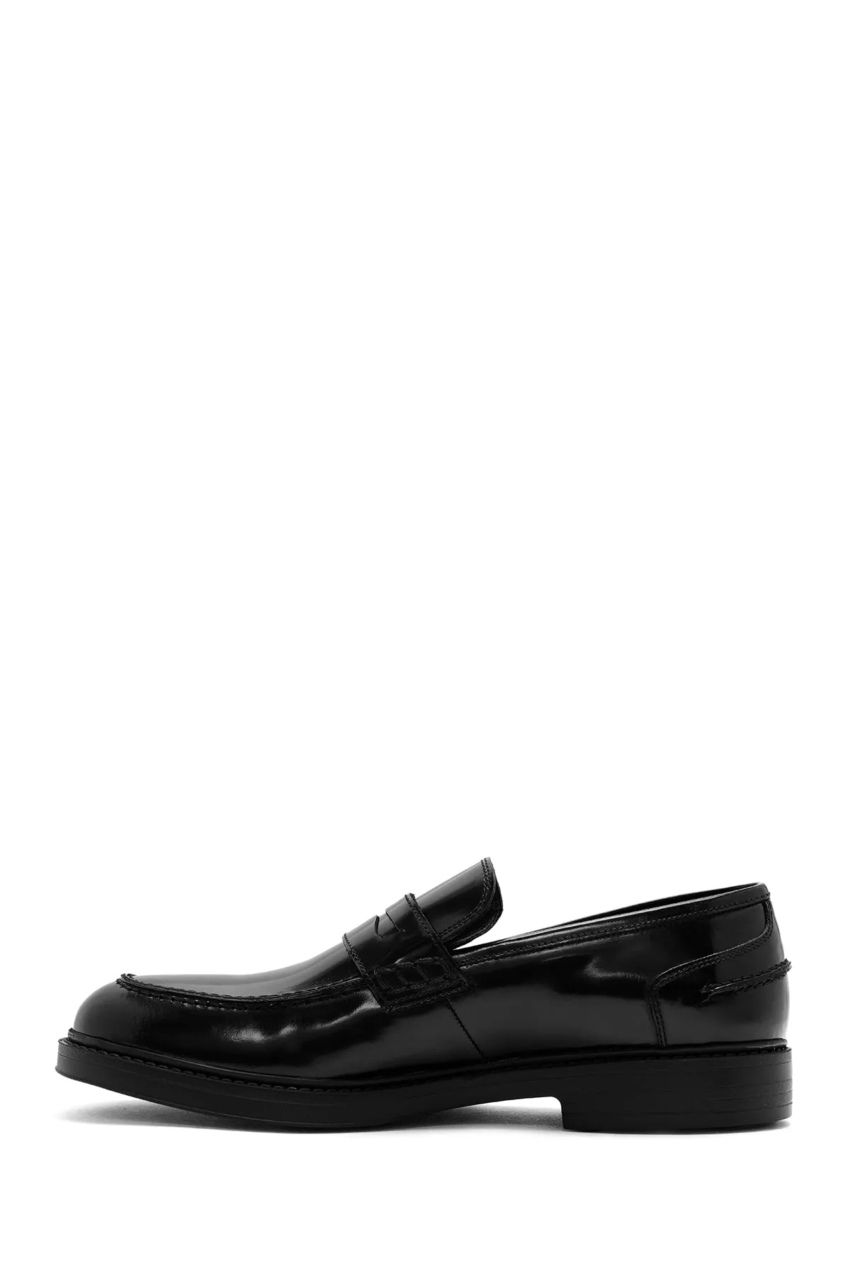 Erkek Siyah Deri Klasik Loafer