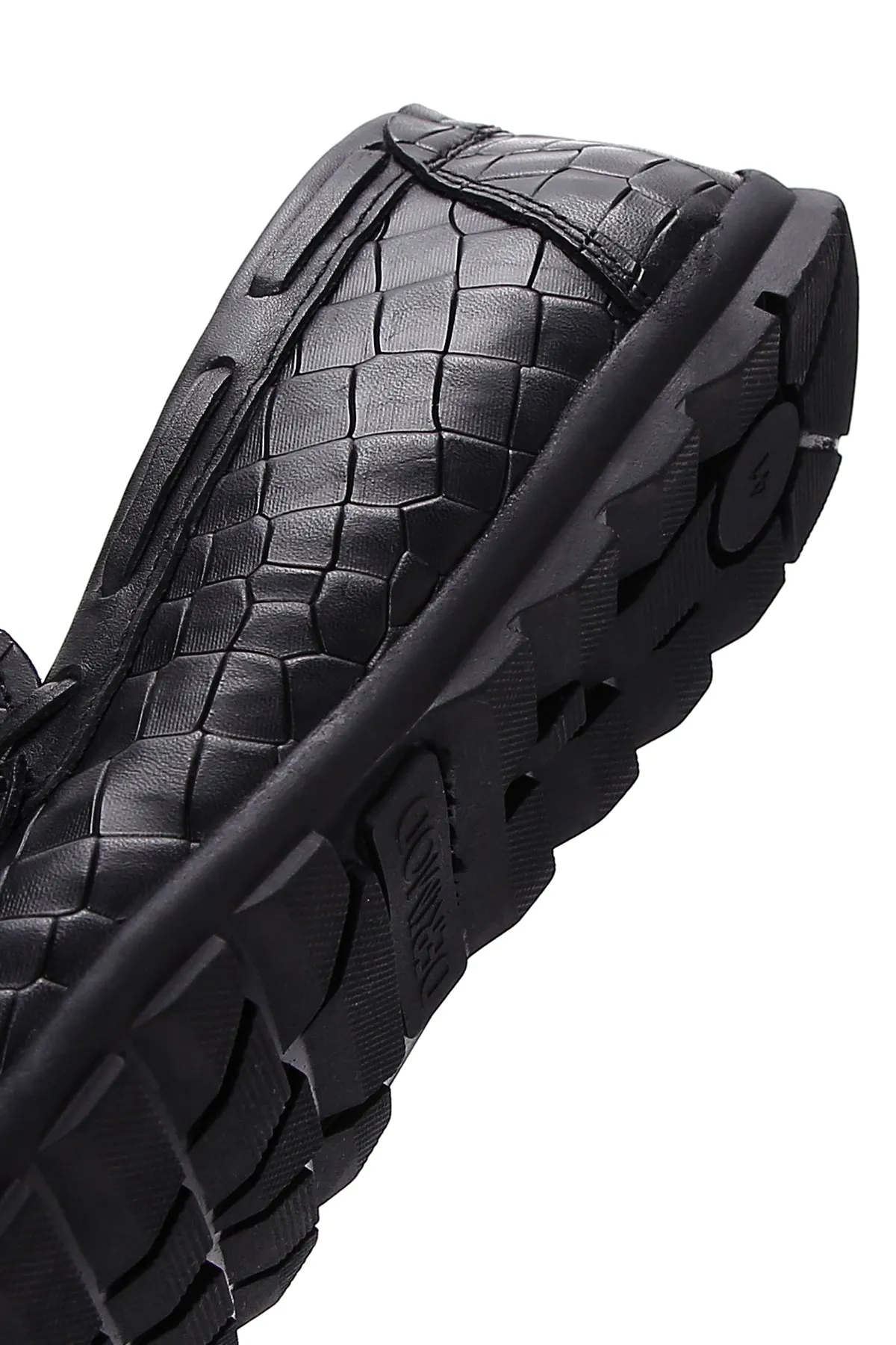 Erkek Siyah Kroko Desenli Deri Casual Loafer