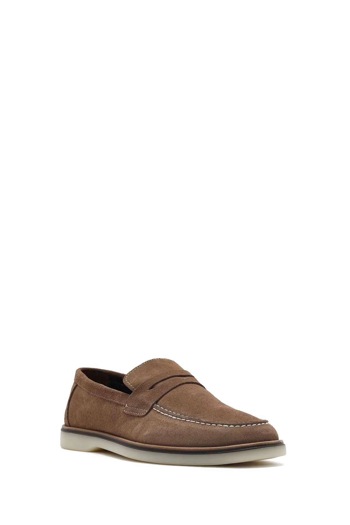 Erkek Vizon Süet Deri Casual Loafer