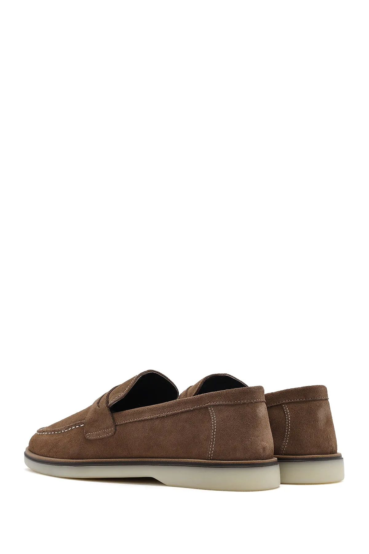 Erkek Vizon Süet Deri Casual Loafer